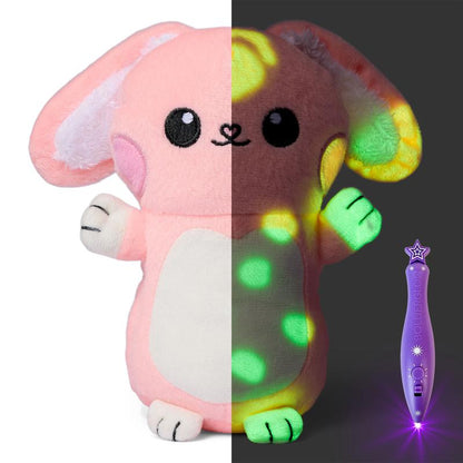 GlowBabies Glow-in-the-Dark Plush Toys with Magic Light Pen