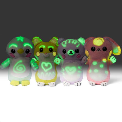 GlowBabies Glow-in-the-Dark Plush Toys with Magic Light Pen